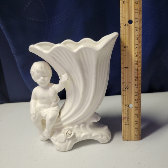 Vintage Inarco Cornucopia Cherub Planter Vase Ornate 1963 E-1188 - Picture 2 of 5